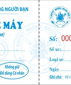 In Vé Gửi Xe, Vé Vào Cửa - In Minh Thiên 2 MT 8