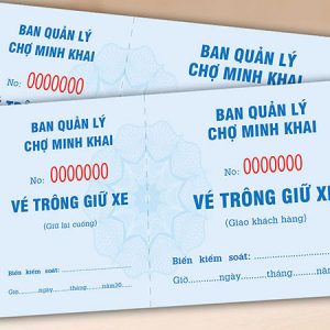 in vé gửi xe máy, vé gửi xe ô tô giá rẻ