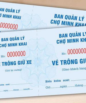 in vé gửi xe máy, vé gửi xe ô tô giá rẻ